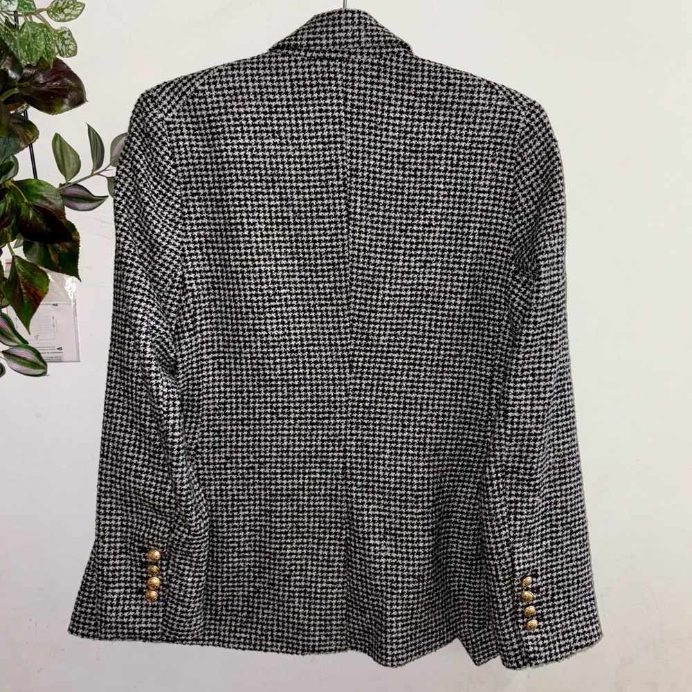Express Houndstooth Blazer Gold Hardware Size Med… - image 3